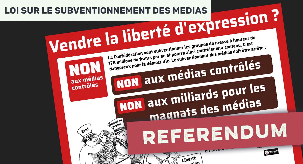 Référendum contre l’arrêté fédéral sur le « train de mesures en faveur des médias »